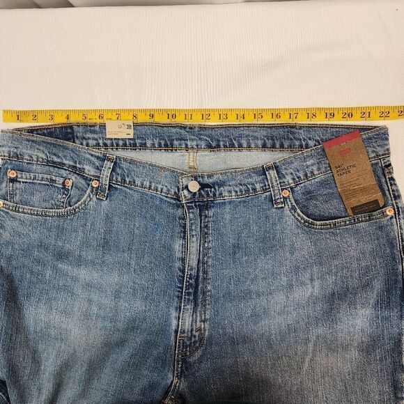 Levi's Size 44x32 Athletic Taper Fit Men's Jeans Denim Blue Jeans - Picture 3 of 8